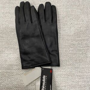 3M Thinsulate Brand New Black Leather Gloves